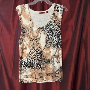 Leopard Cheetah Print By RED Blouse in Excellent Condition